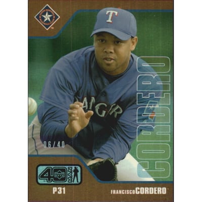 2002 Upper Deck 40-Man Electric Rainbow #236 Francisco Cordero