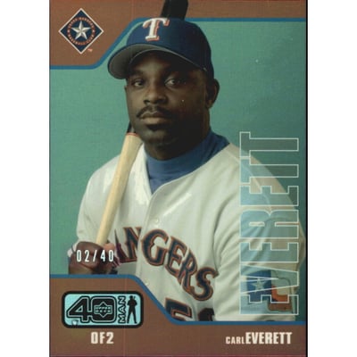 2002 Upper Deck 40-Man Electric Rainbow #241 Carl Everett