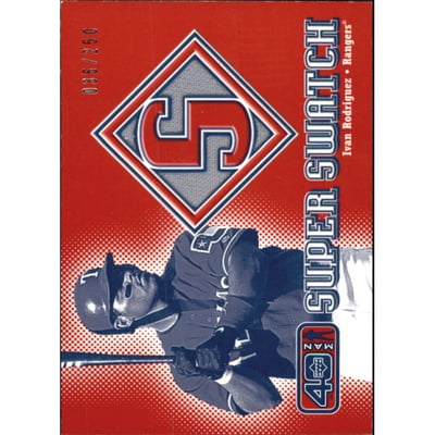 2002 Upper Deck 40-Man Super Swatch #SIR Ivan Rodriguez