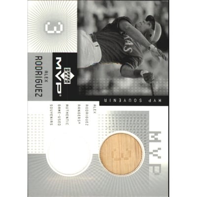 2002 Upper Deck MVP Game Souvenirs Bat Jersey Combos #CAR Alex Rodriguez