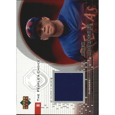2002 Upper Deck Peoples Choice Game Jersey #PJAR Alex Rodriguez