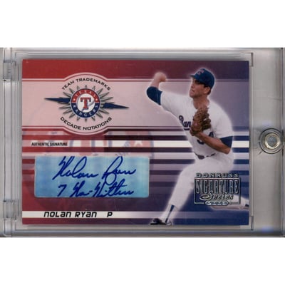 2003 Donruss Signature Team Trademarks Decade #TT-22 Nolan Ryan Auto /10