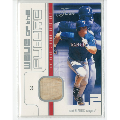 2003 Flair Wave of the Future Memorabilia #HB Hank Blalock Bat