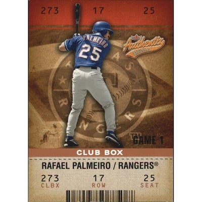 2003 Fleer Authentix Club Box #39 Rafael Palmeiro