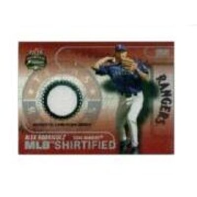 2003 Fleer Focus JE MLB Shirtified Game Jersey #AR Alex Rodriguez