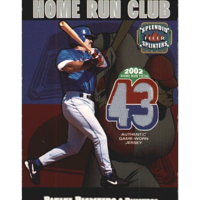 2003 Fleer Splendid Splinters Home Run Club Memorabilia #14 Rafael Palmeiro Jsy
