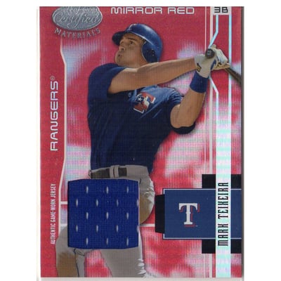 2003 Leaf Certified Materials Mirror Red Materials #188 Mark Teixeira Jsy/250
