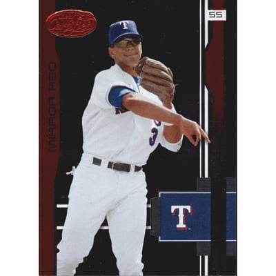 2003 Leaf Certified Mirror Red Samples #LC6 Alex Rodriguez