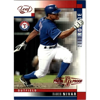 2003 Leaf Press Proofs Red #322 Ramon Nivar ROO