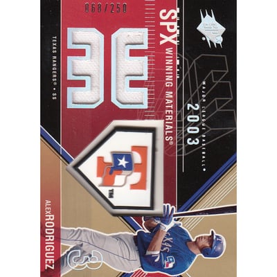 2003 SPx Winning Materials 250 #AR1A Alex Rodriguez Logo