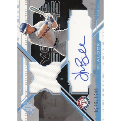 2003 SPx Young Stars Autograph Jersey #HB Hank Blalock/1295