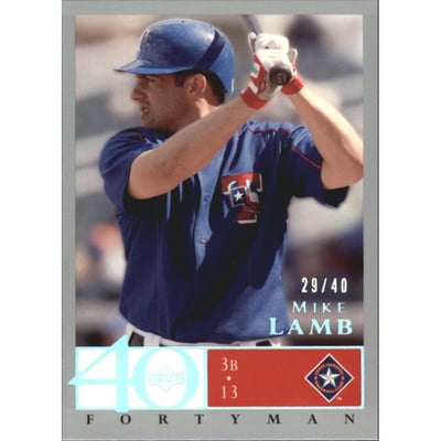 2003 Upper Deck 40-Man Rainbow #201 Mike Lamb