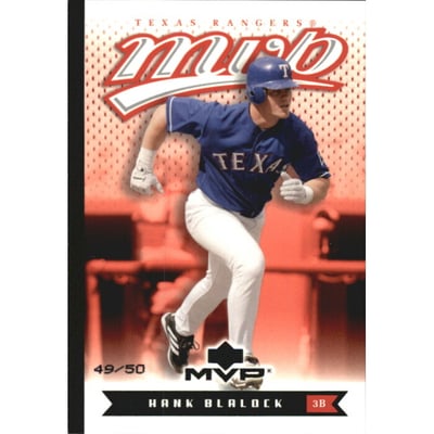 2003 Upper Deck MVP Black #209 Hank Blalock
