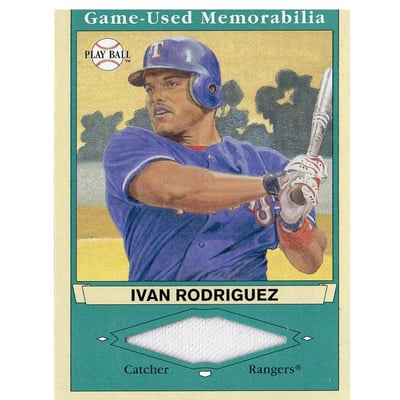 2003 Upper Deck Play Ball Game Used Memorabilia Tier 1 #IR1 Ivan Rodriguez Jsy