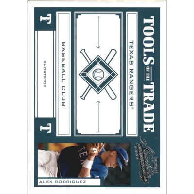 2004 Absolute Memorabilia Tools of the Trade Green #TT8 Alex Rodriguez Rgr Alt