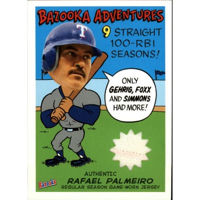 2004 Bazooka Adventures Relics #RP2 R.Palmeiro 9 Straight Jsy D