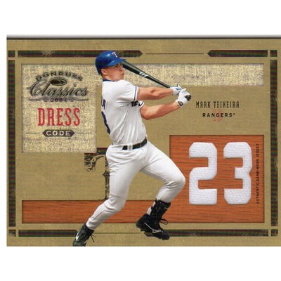 2004 Donruss Classics Dress Code Jersey Number #5 Mark Teixeira