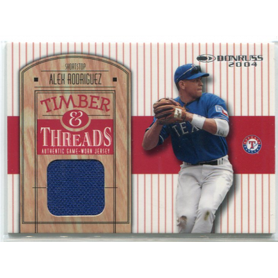 2004 Donruss Timber and Threads #TT2 Alex Rodriguez Blue Jsy