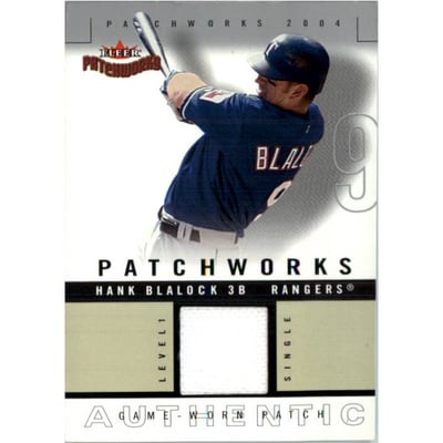 2004 Fleer Patchworks Game Used Level 1 #HB Hank Blalock
