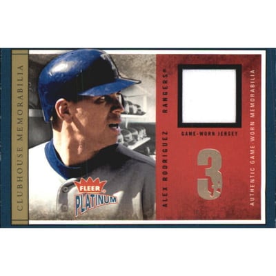 2004 Fleer Platinum Clubhouse Memorabilia #AR Alex Rodriguez