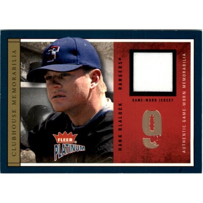 2004 Fleer Platinum Clubhouse Memorabilia #HB Hank Blalock