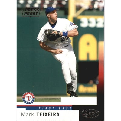 2004 Leaf Press Proofs Silver #90 Mark Teixeira