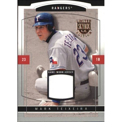 2004 SkyBox LE Jersey Proof #47 Mark Teixeira