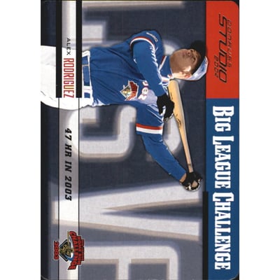 2004 Studio Big League Challenge Die Cut #3 Alex Rodriguez Rgr Left