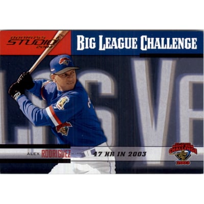 2004 Studio Big League Challenge Gold #10 Alex Rodriguez Rgr Bat Up