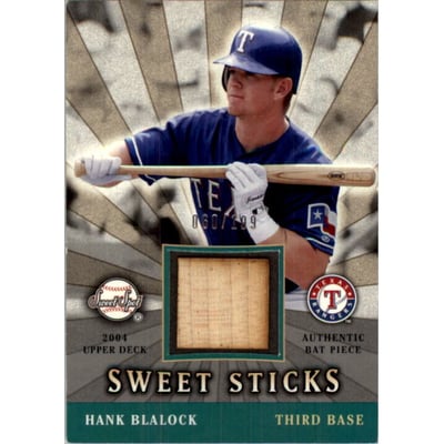 2004 Sweet Spot Sweet Sticks #SSSHB Hank Blalock
