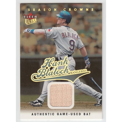 2004 Ultra Season Crowns Game Used Gold #70 Hank Blalock Bat