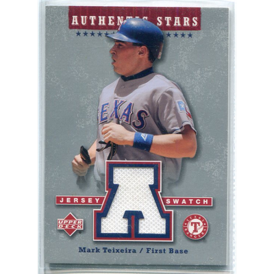 2004 Upper Deck Authentic Stars Jersey #MT Mark Teixeira