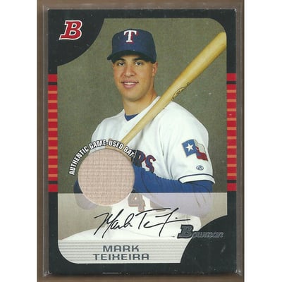 2005 Bowman Relics #43 Mark Teixeira Bat