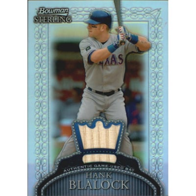 2005 Bowman Sterling Refractors #HB Hank Blalock Bat