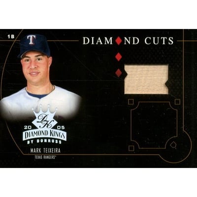 2005 Diamond Kings Diamond Cuts Bat #DC31 Mark Teixeira/200
