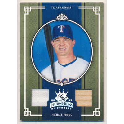 2005 Diamond Kings Materials Silver #230 Michael Young Bat-Jsy/100