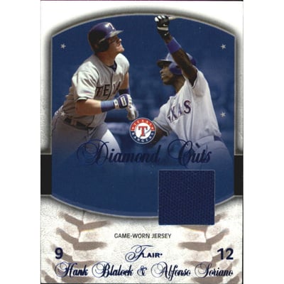 2005 Flair Diamond Cuts Jersey Blue Foil #AS Alfonso Soriano