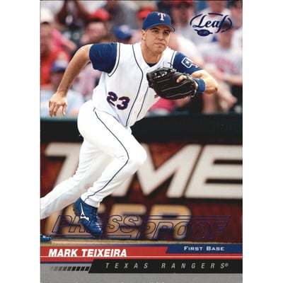 2005 Leaf Press Proofs Blue #195 Mark Teixeira