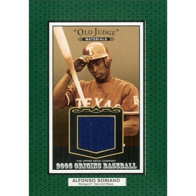 2005 Origins Old Judge Materials Jersey #AS Alfonso Soriano