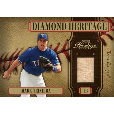 2005 Playoff Prestige Diamond Heritage Material Bat #2 Mark Teixeira