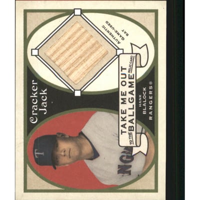 2005 Topps Cracker Jack Take Me Out to the Ballgame Mini Relics #HB1 Hank Blalock Bat