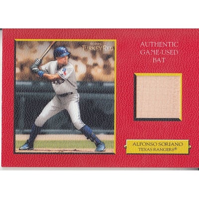 2005 Topps Turkey Red Relics Red #AS Alfonso Soriano Bat
