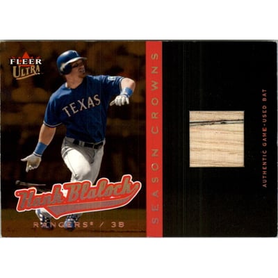 2005 Ultra Season Crowns Game Used Copper #114 Hank Blalock Bat