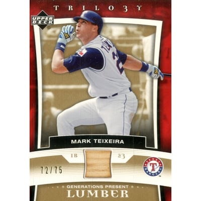 2005 Upper Deck Trilogy Generations Present Lumber Gold #MT Mark Teixeira