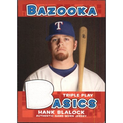 2006 Bazooka Basics Relics #HB Hank Blalock Jsy D