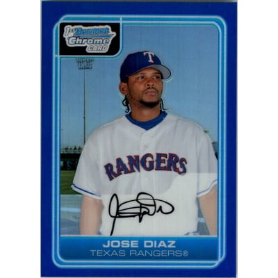2006 Bowman Chrome Prospects Blue Refractors #BC72 Jose Diaz