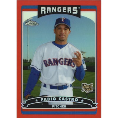 2006 Topps Chrome Red Refractors #297 Fabio Castro