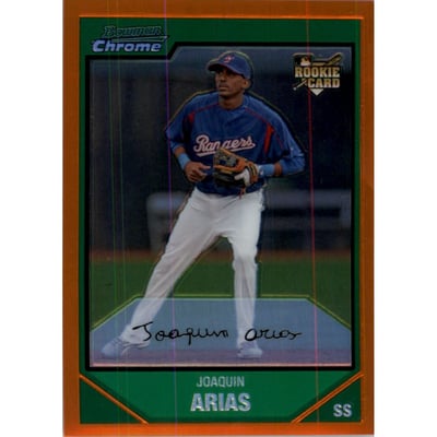 2007 Bowman Chrome Orange Refractors #208 Joaquin Arias
