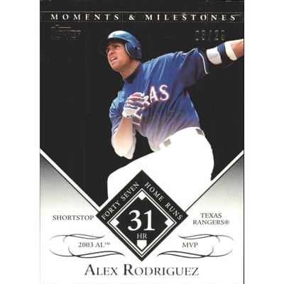 2007 Topps Moments and Milestones Black #27-31 Alex Rodriguez/HR 31