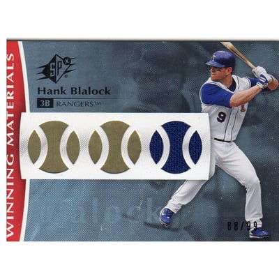 2008 SPx Winning Materials Baseball 99 #HB Hank Blalock